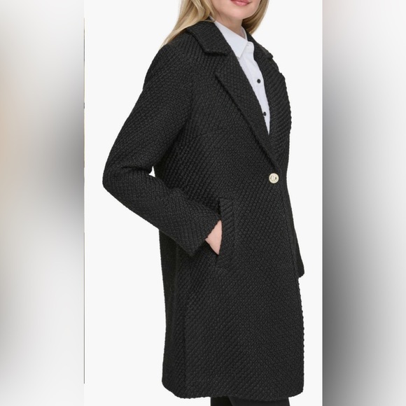 Karl Lagerfeld Paris One button Wool Coat - Picture 4 of 4